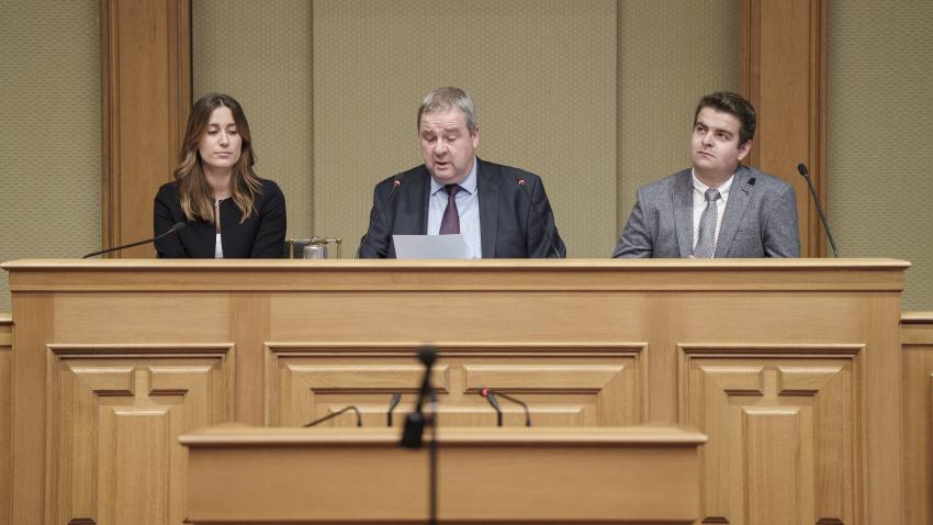 Liz Braz (LSAP), Michel Wolter (CSV), Luc Emering (DP)