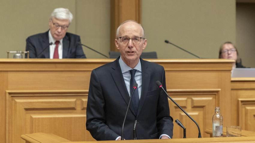 Le Premier ministre Luc Frieden présente le programme gouvernemental à la Chambre.