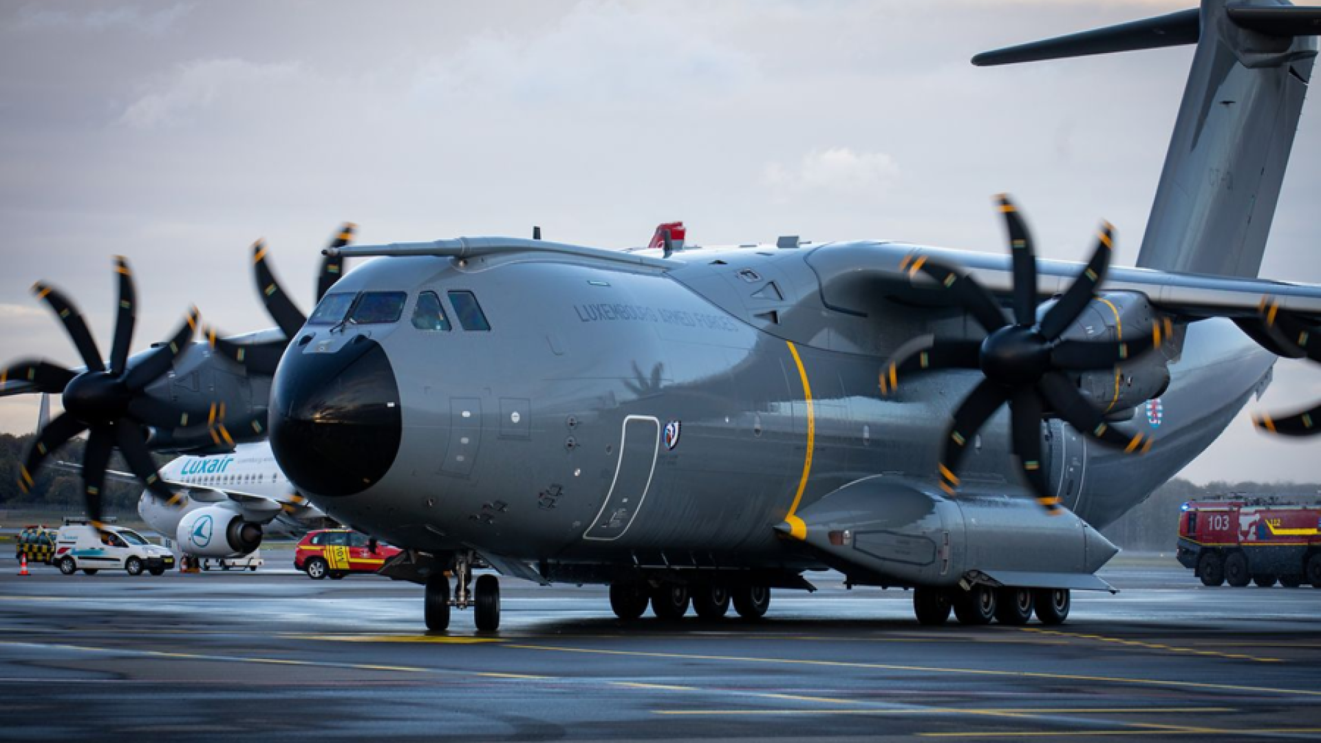 L'avion A400M de l'armée luxembourgeoise