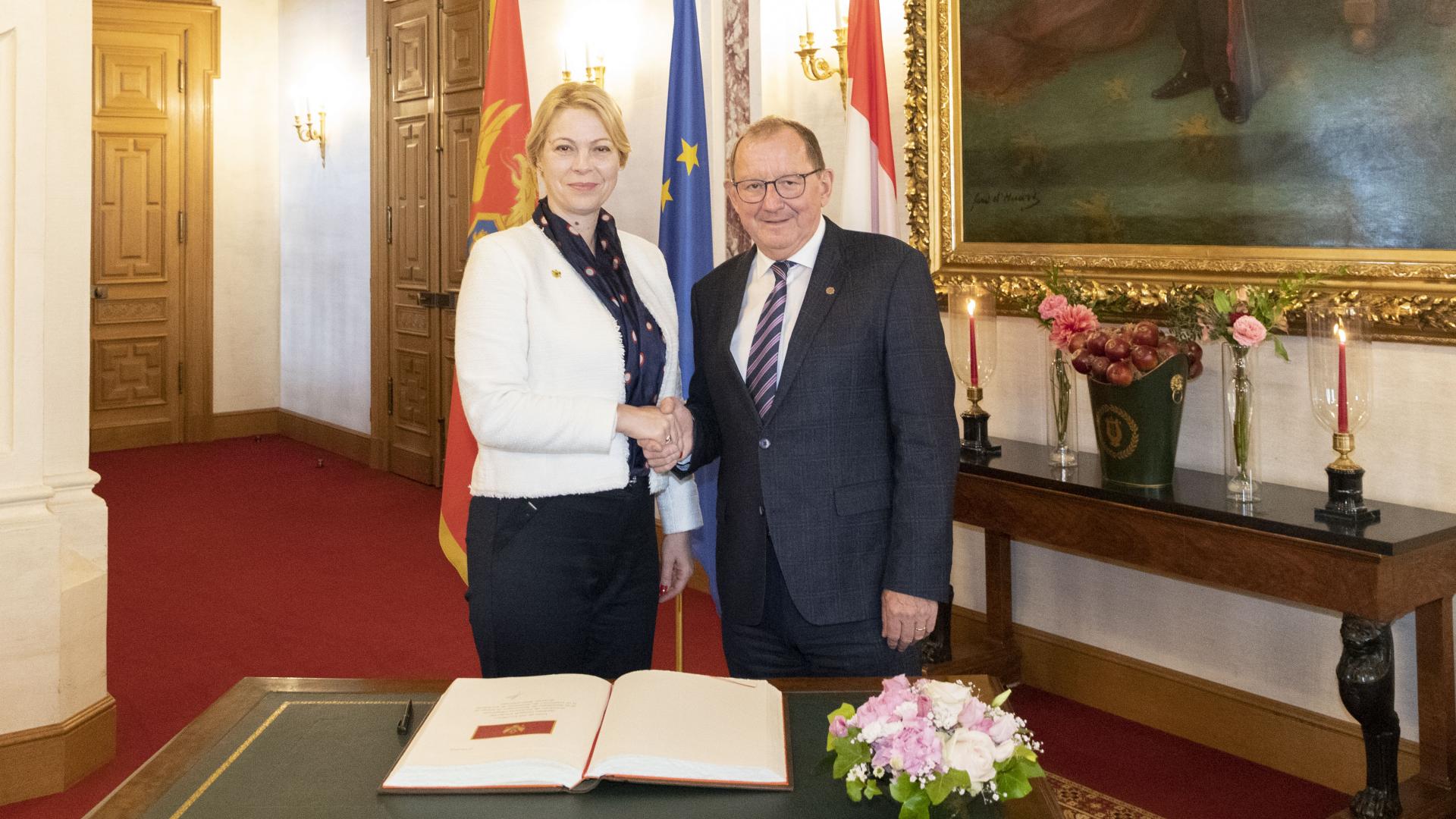 Le Président de la Chambre des Députés Fernand Etgen a accueilli son homologue du Monténégro Danijela Đurović.